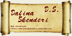 Dafina Skenderi vizit kartica